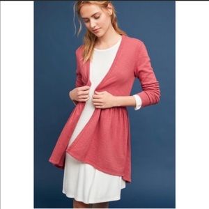 Anthropologie Pink Cardigan Sweater